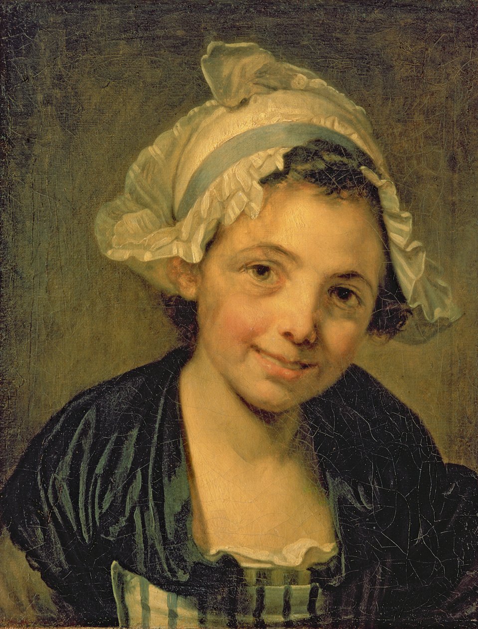 Fille avec un bonnet - Jean Baptiste Greuze