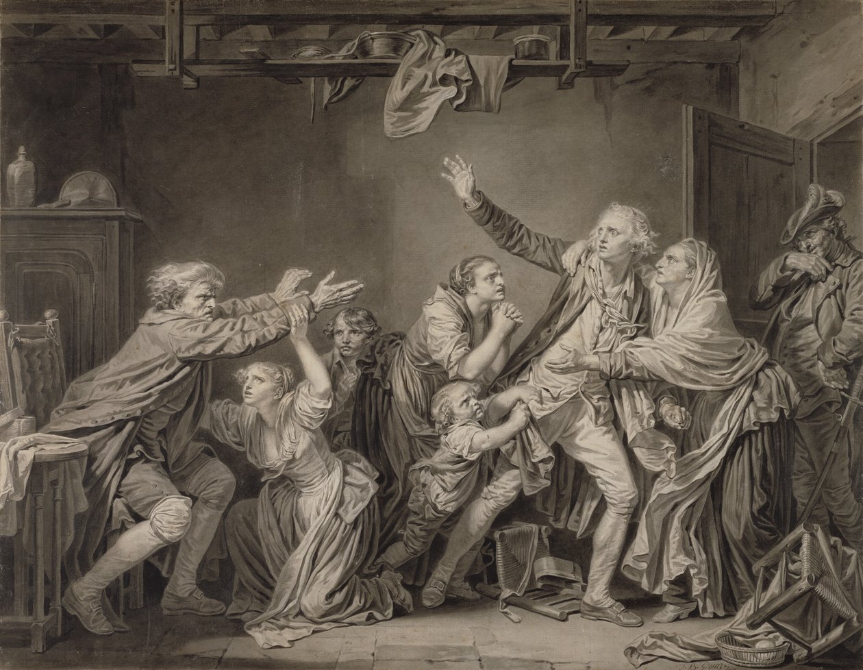 La malédiction du père : Le fils ingrat - Jean Baptiste Greuze