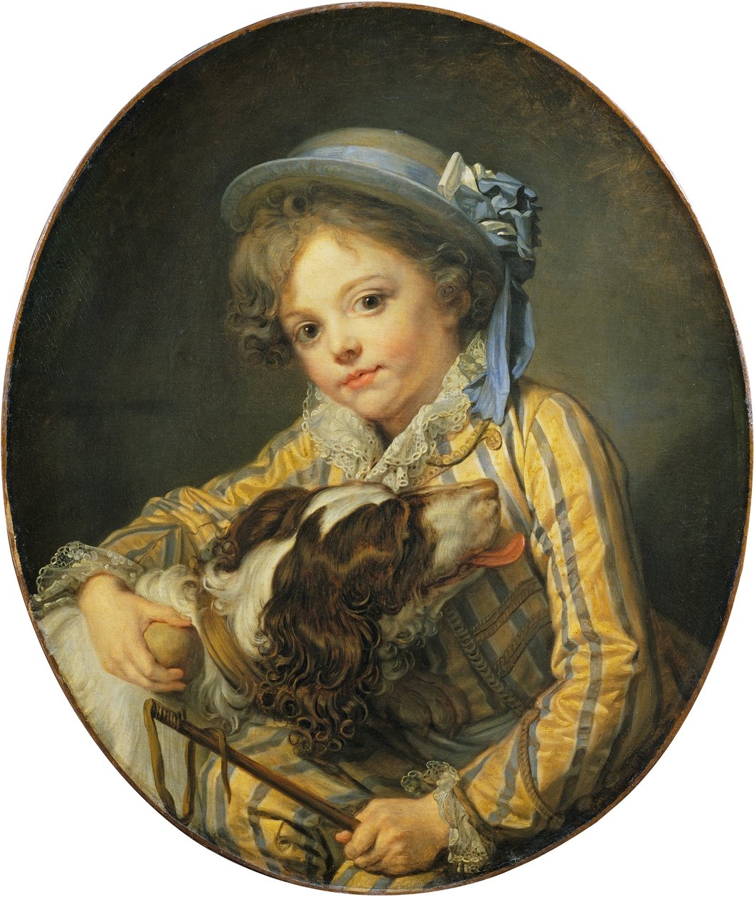 Jeune garçon avec un chien - Jean Baptiste Greuze