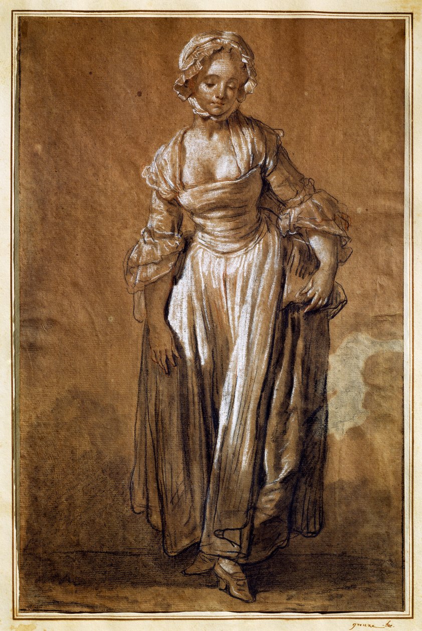 Jeune fille debout - Jean Baptiste Greuze