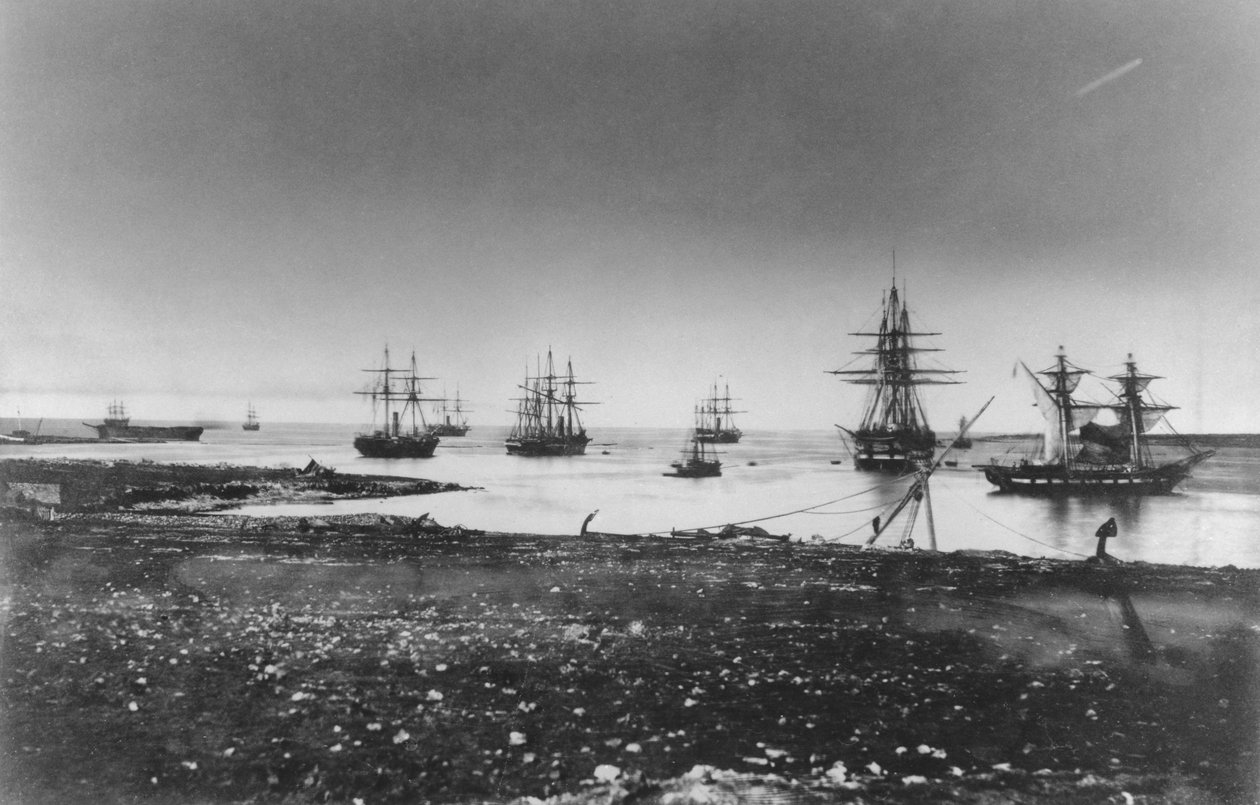 Guerre de Crimée, escadron français, entrée dans le port, 1855 - Jean Baptiste Henri Durand Brager