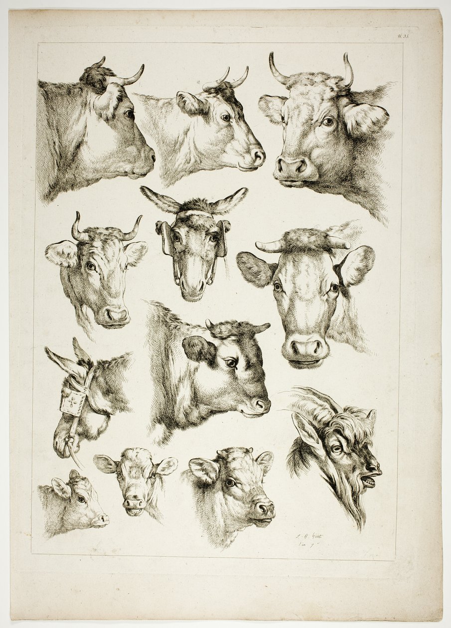 Planche 35 de 38 des Œuvres de J. B. Huet - Jean Baptiste Huet