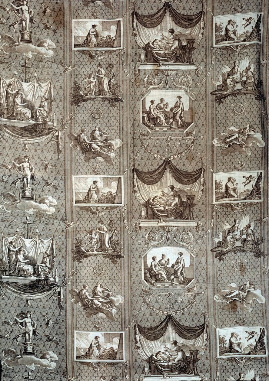 Tapisserie représentant Psyché et Cupidon. D