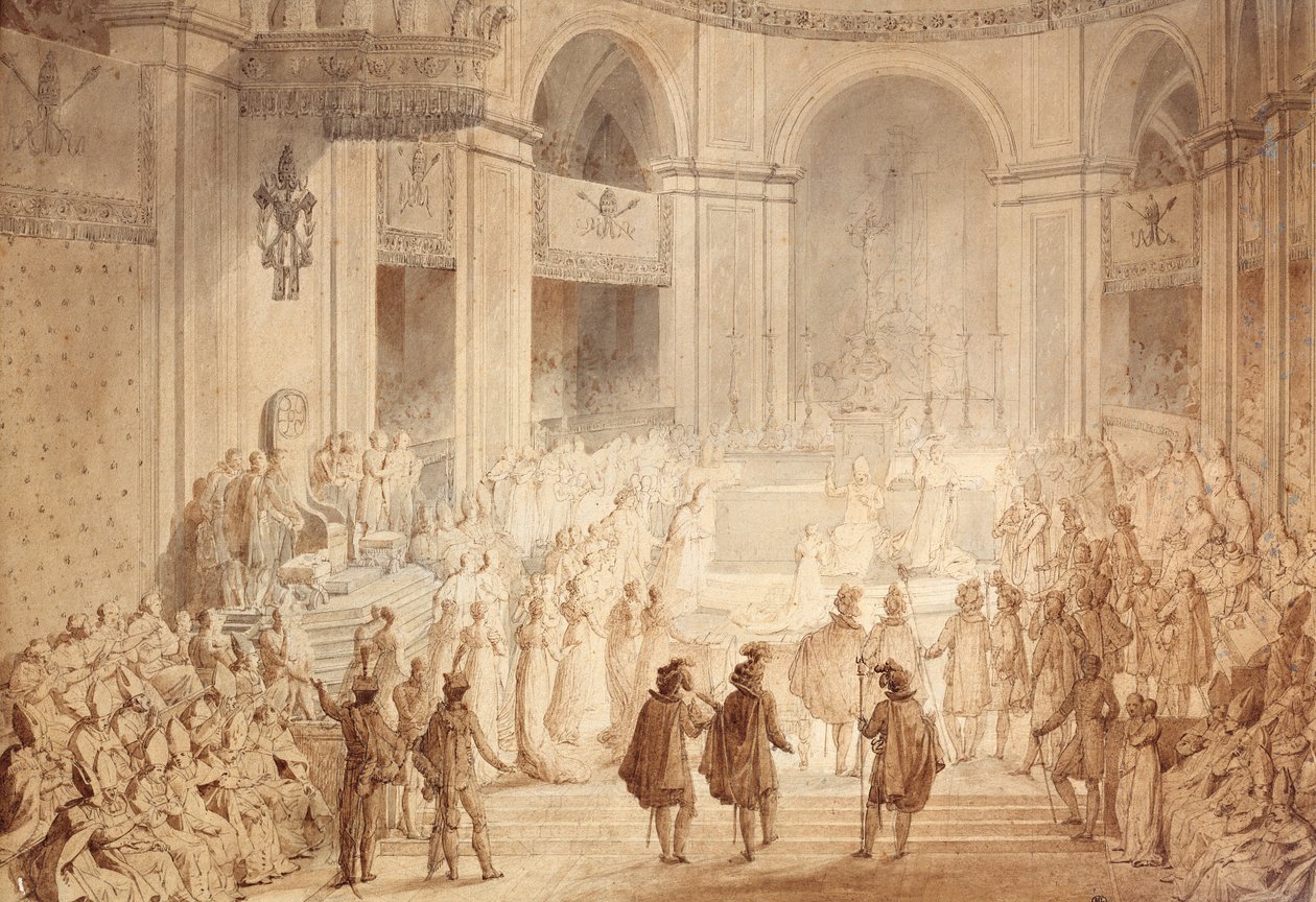 Couronnement de Napoléon Ier à Notre-Dame - Jean Baptiste Isabey