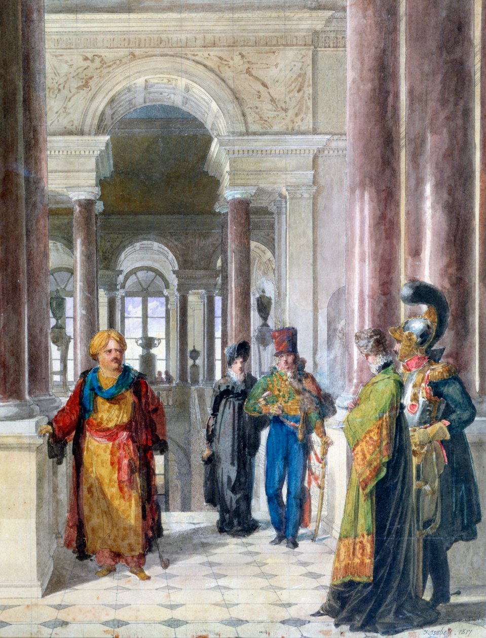 Exploration du musée, 1817 - Jean Baptiste Isabey