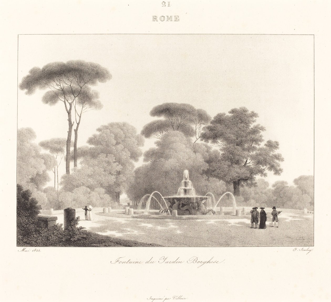 Fontaine du Jardin Borghese - Jean Baptiste Isabey
