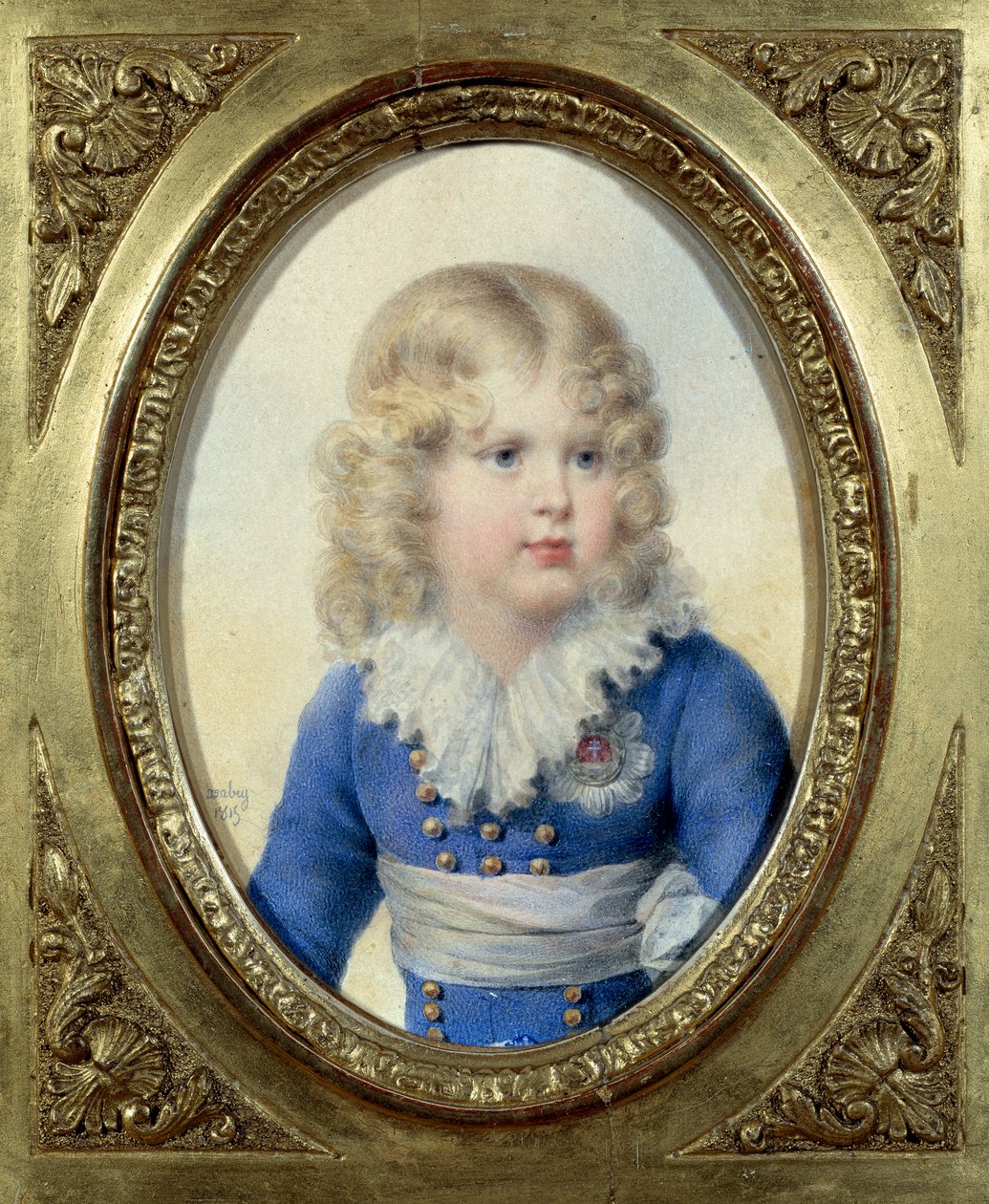 Le Roi de Rome et Prince de Parme Napoléon II, Duc de Reichstadt en robe bleue - Jean Baptiste Isabey
