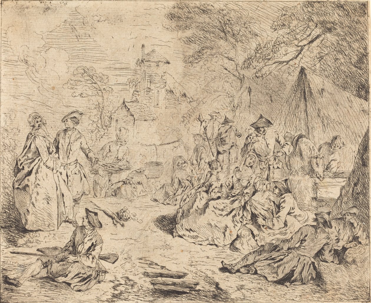 Troupes au repos - Jean Baptiste Joseph Pater