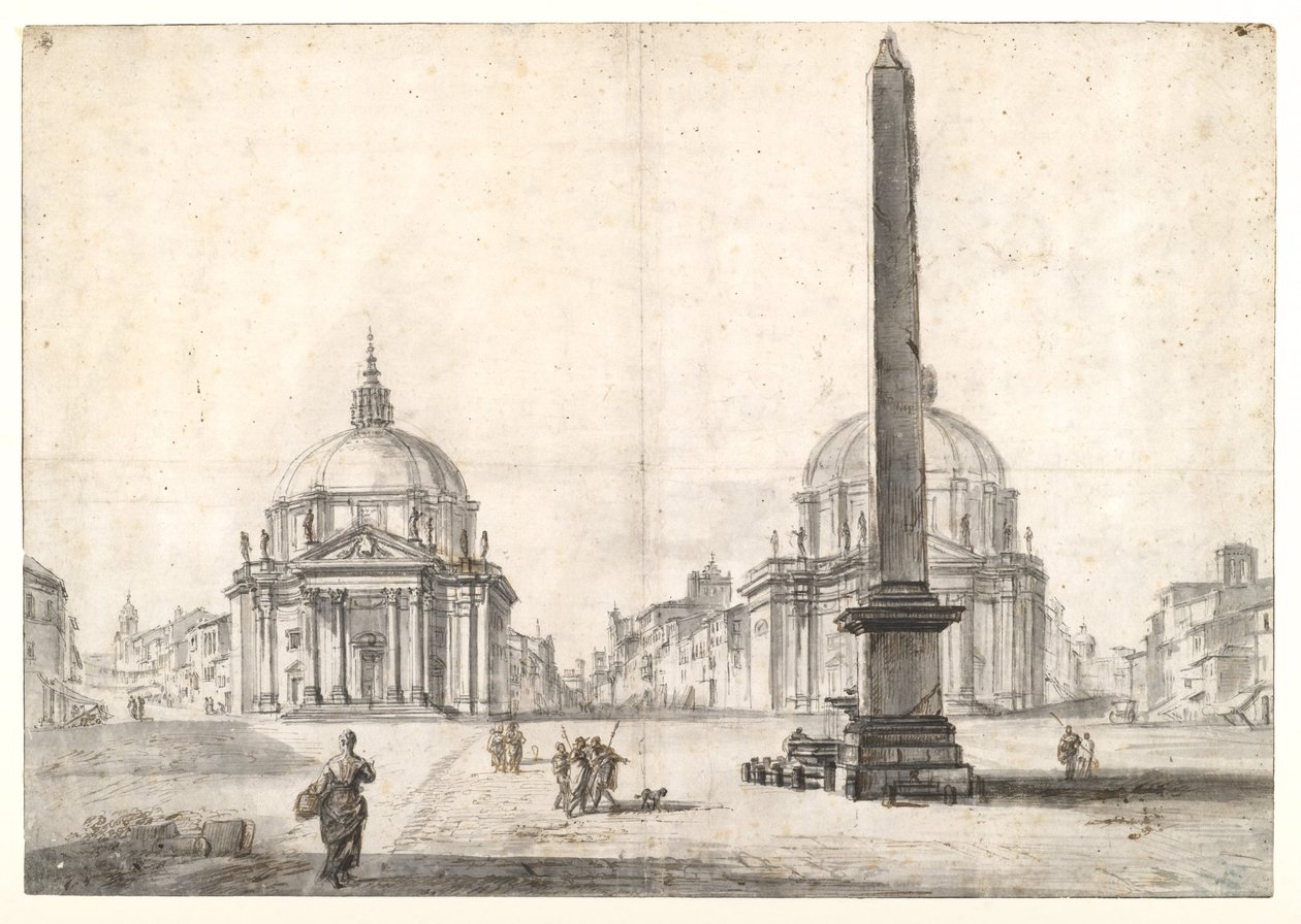 Piazza del Popolo, Rome - Jean Baptiste Lallemand
