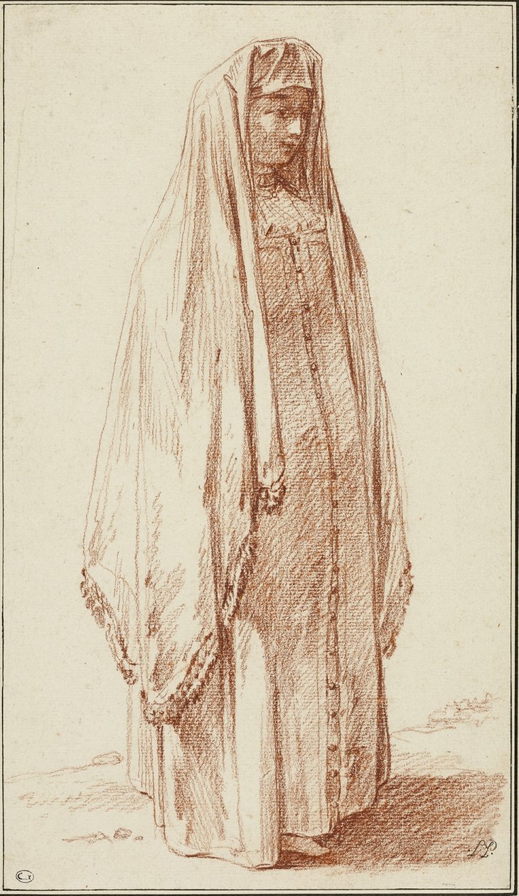Une femme en robe russe - Jean Baptiste Le Prince