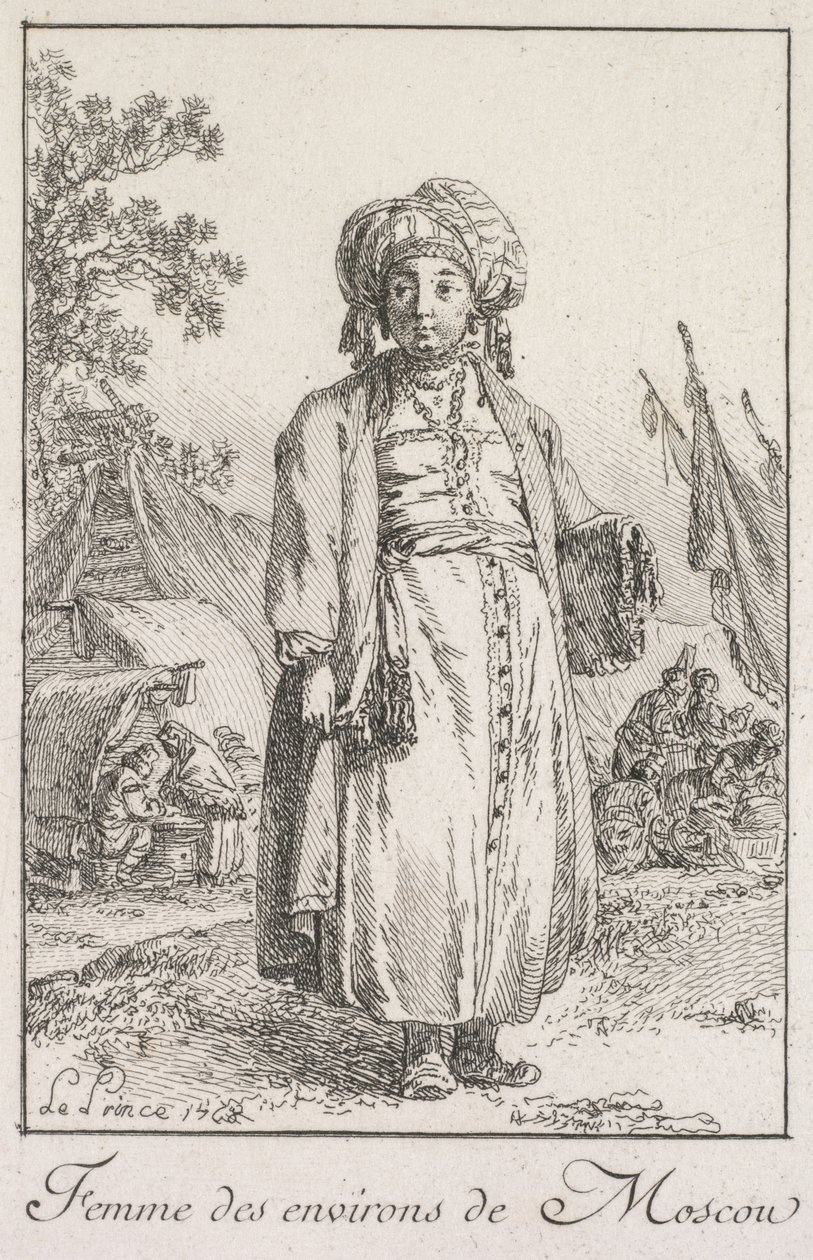 Femme des faubourgs de Moscou, 1768 - Jean Baptiste Le Prince
