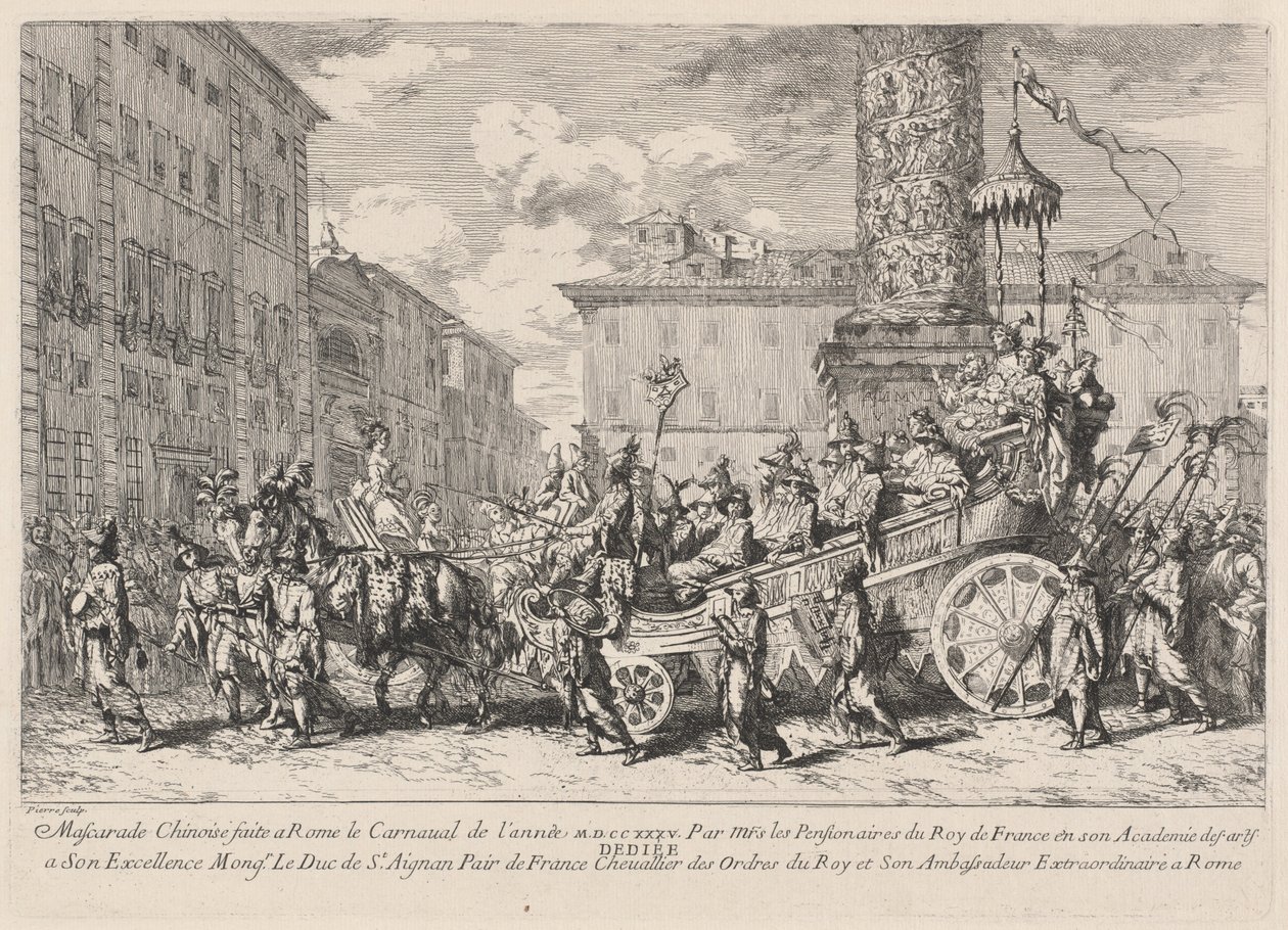 Mascarade chinoise faite à Rome - Jean Baptiste Marie Pierre