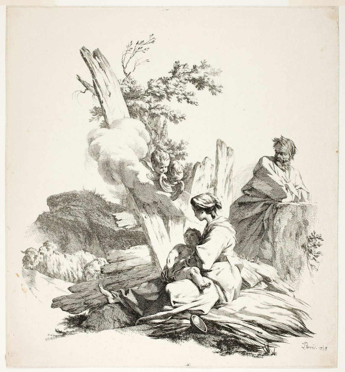 La fuite en Égypte - Jean Baptiste Marie Pierre