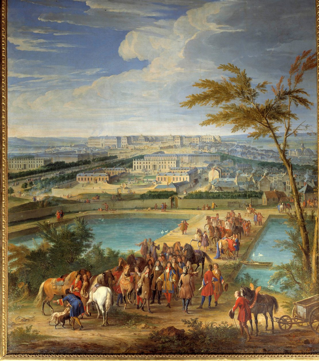 Vue de la ville et du château de Versailles prise de la colline de Montbauron - Jean Baptiste Martin
