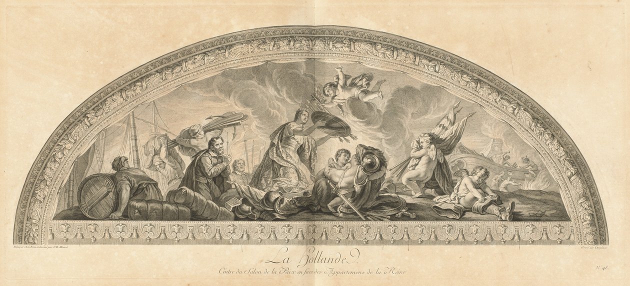 La Hollande Cintre du Salon de la Paix en face des Appartements de la Reine [pl. 48] - Jean Baptiste Masse