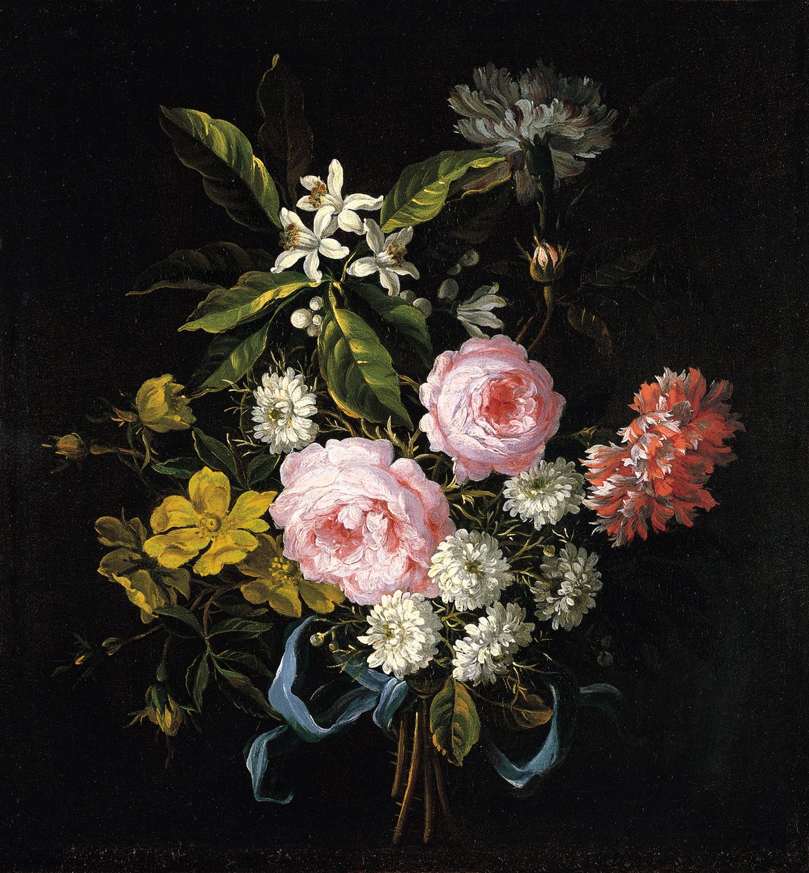 Bouquet de camomille, roses, fleurs d