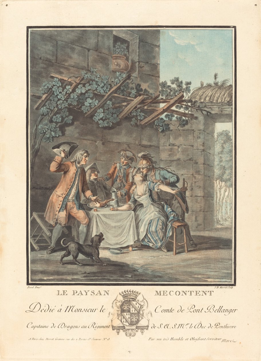 Le paysan mécontent - Jean Baptiste Morret after Antoine Borel