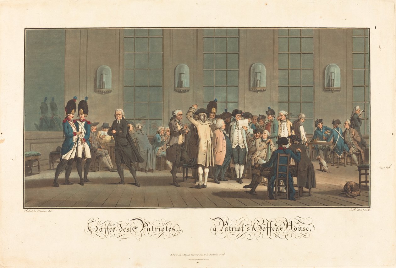 Café des Patriotes - Jean Baptiste Morret after Jacques François Joseph Swebach Desfontaines