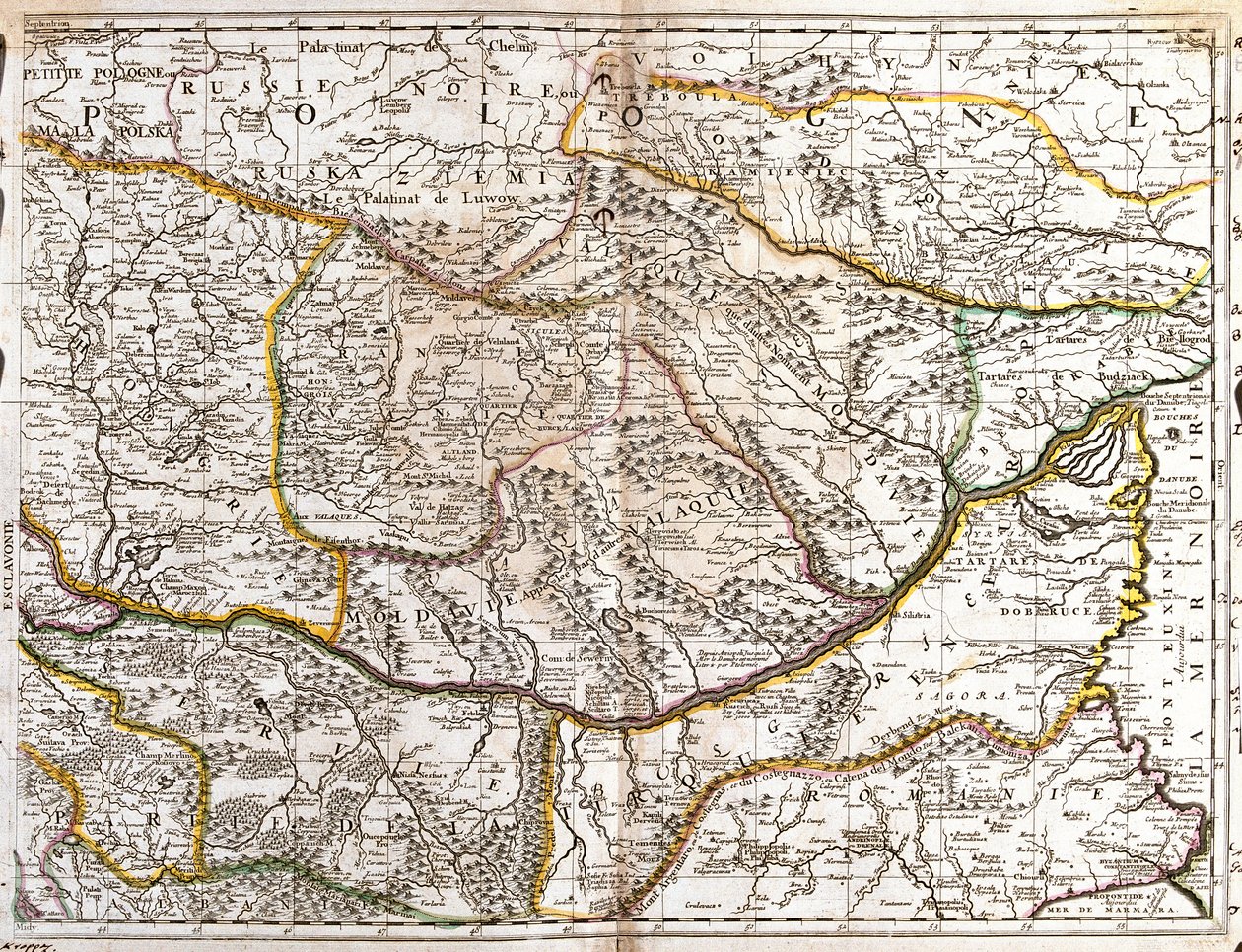 Carte de la Valachie morave (République tchèque) - Jean Baptiste Nolin