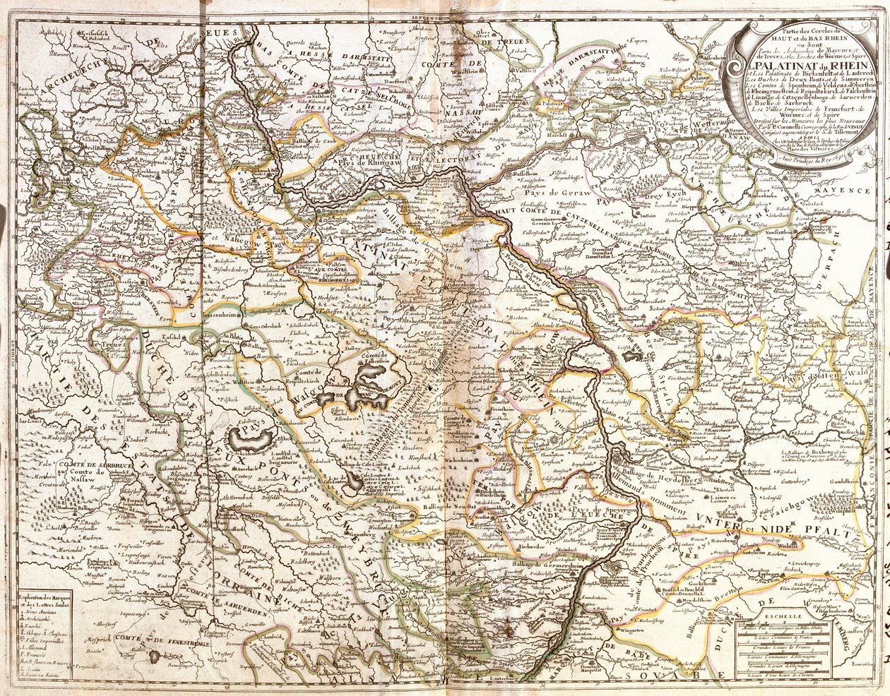 Carte de la Rhénanie-Palatinat et d