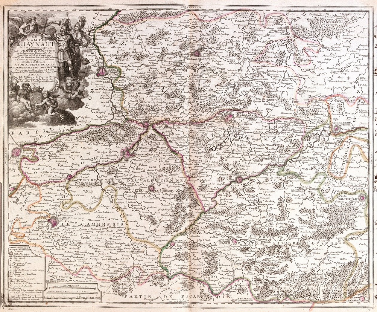 Carte du Comté de Hainaut (Belgique) - Jean Baptiste Nolin