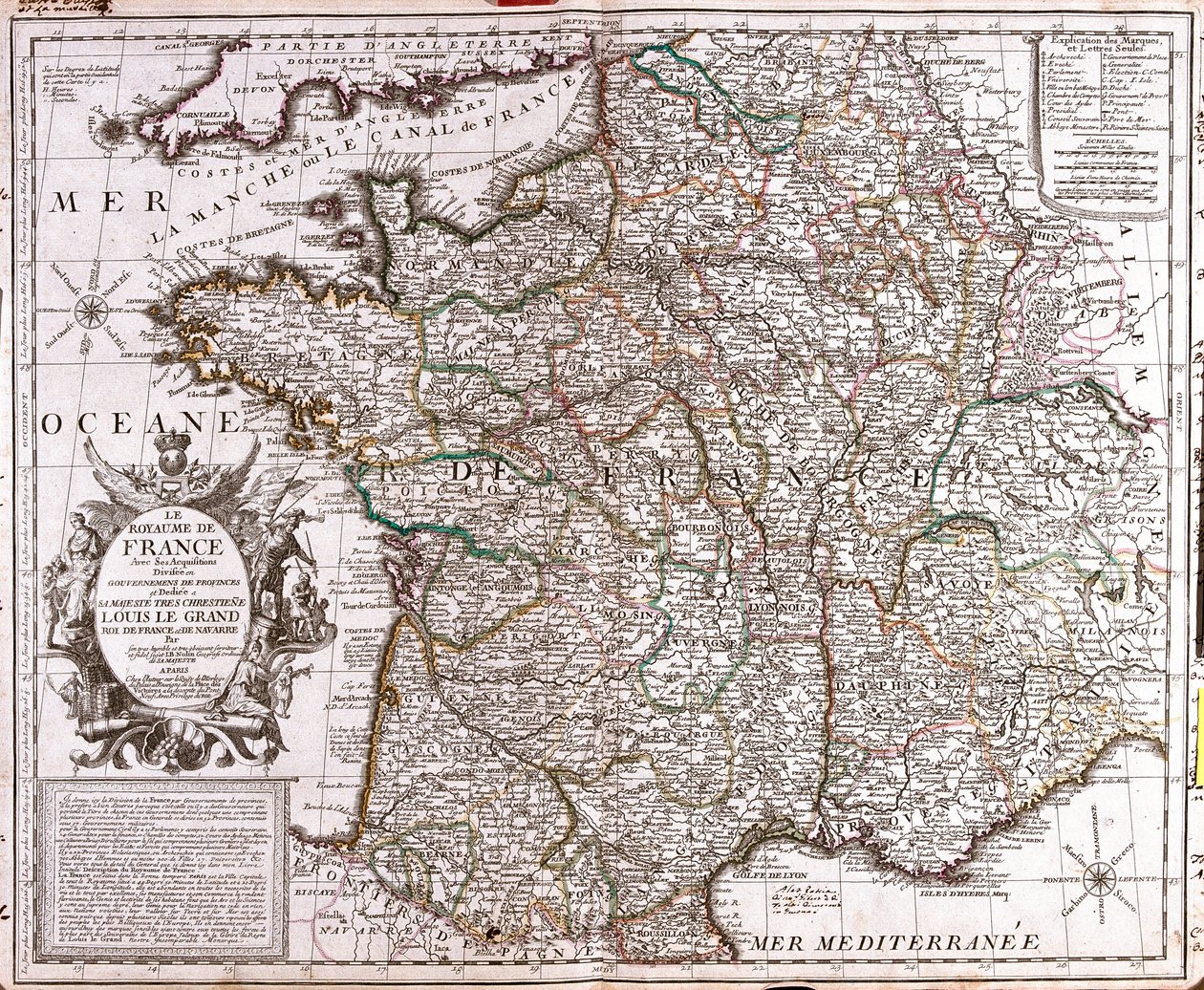 Carte du Royaume de France - Jean Baptiste Nolin