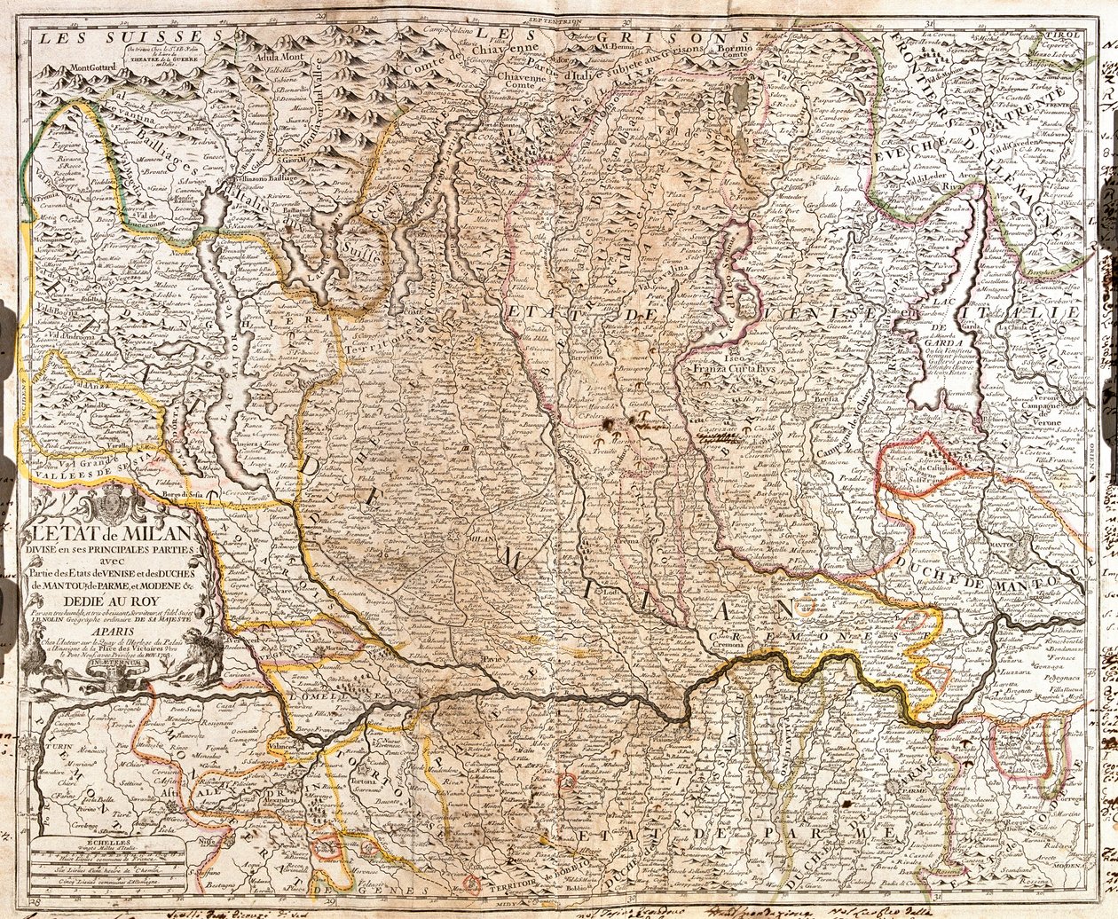 Carte de la région de Milan (Italie) - Jean Baptiste Nolin