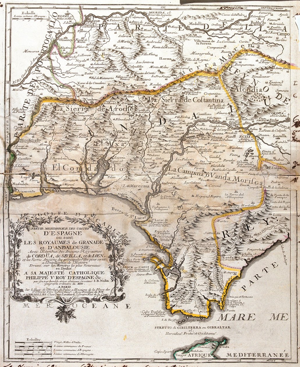 Carte des royaumes de Grenade et d