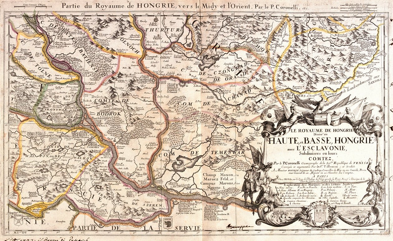 Carte de la partie orientale du Royaume de Hongrie - Jean Baptiste Nolin