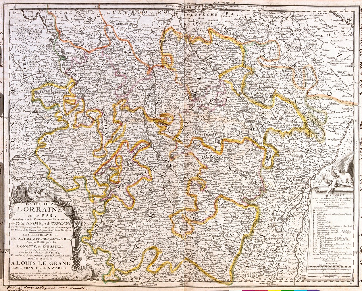 Carte de la province de Lorraine (France) (Gravure) - Jean Baptiste Nolin