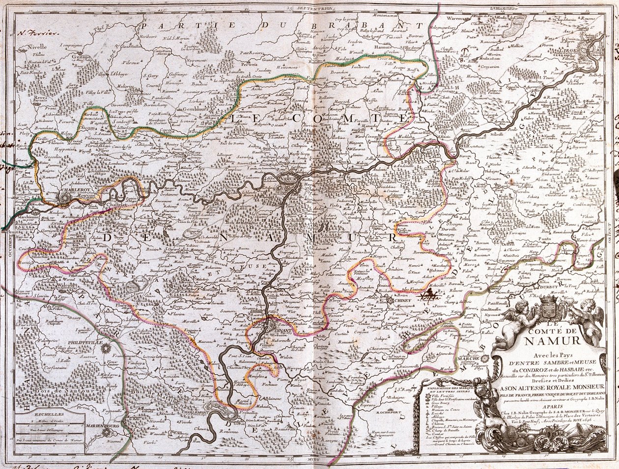 Carte de la province de Namur (Belgique) (Gravure) - Jean Baptiste Nolin