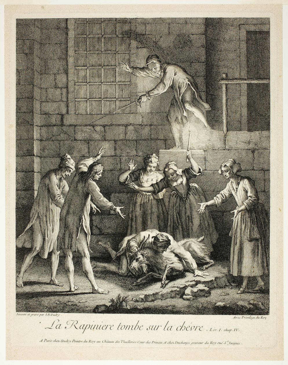 Histoires en bandes dessinées : Le pilleur tombe sur la chèvre - Jean Baptiste Oudry