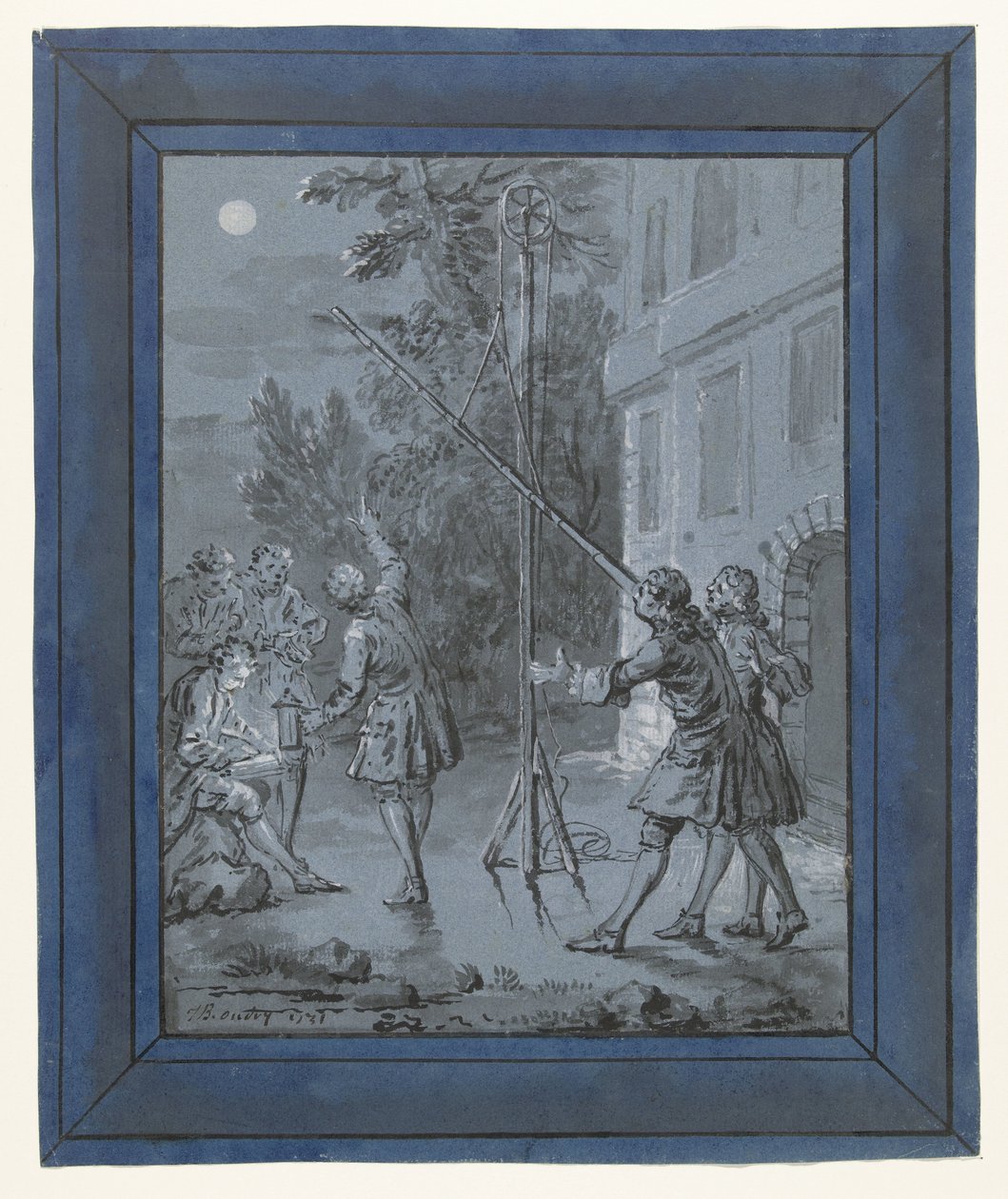 Un Animal dans la Lune (Illustrations pour les fables de Jean de La Fontaine) - Jean Baptiste Oudry