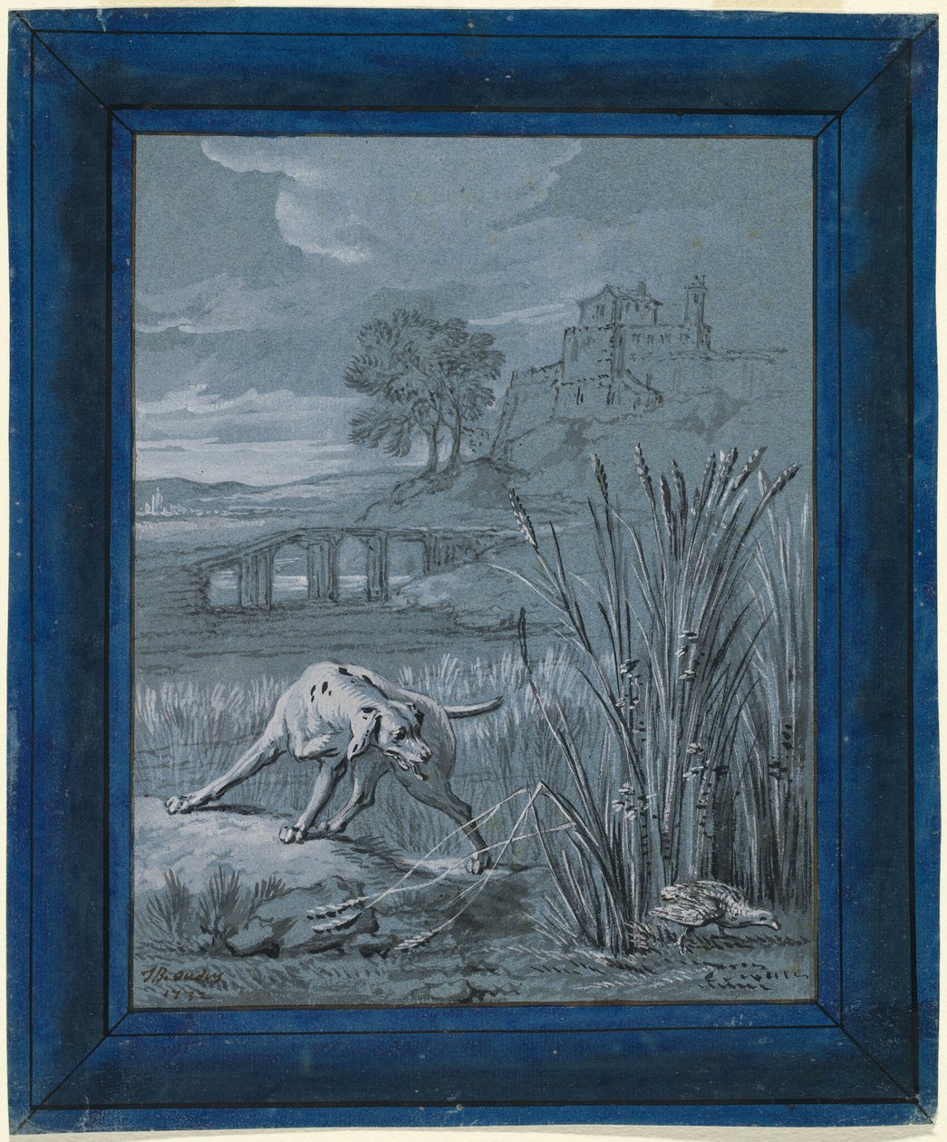 La perdrix sauve ses petits - Jean Baptiste Oudry
