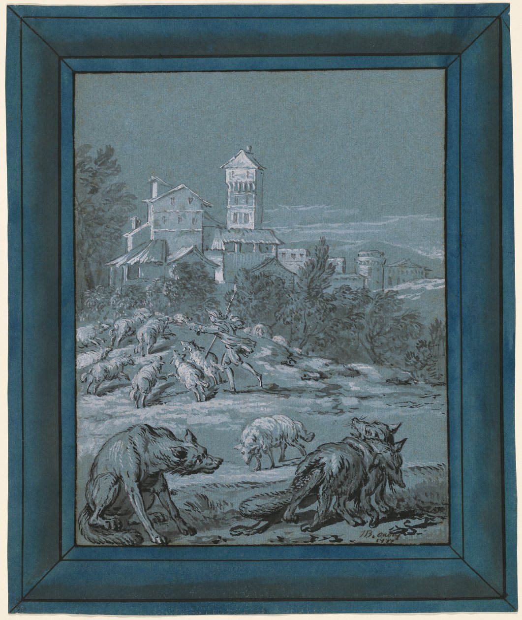 Le loup et le renard - Jean Baptiste Oudry
