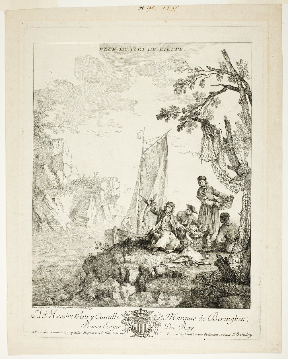 Vue du port de Dieppe - Jean Baptiste Oudry