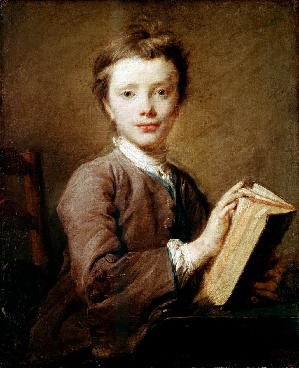 Un garçon avec un livre, vers 1740 - Jean Baptiste Perronneau