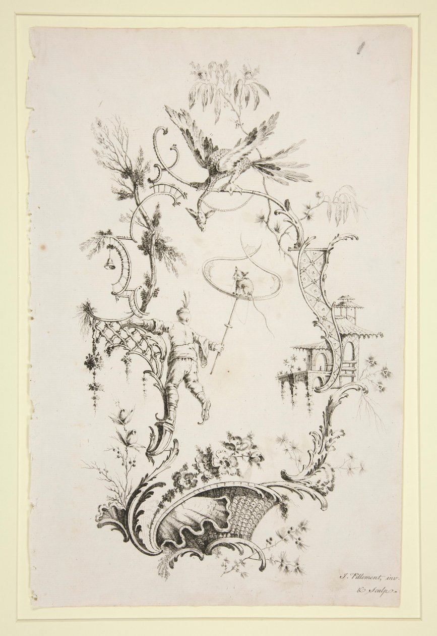 Livre des ornements chinois, 6 feuilles - Jean Baptiste Pillement
