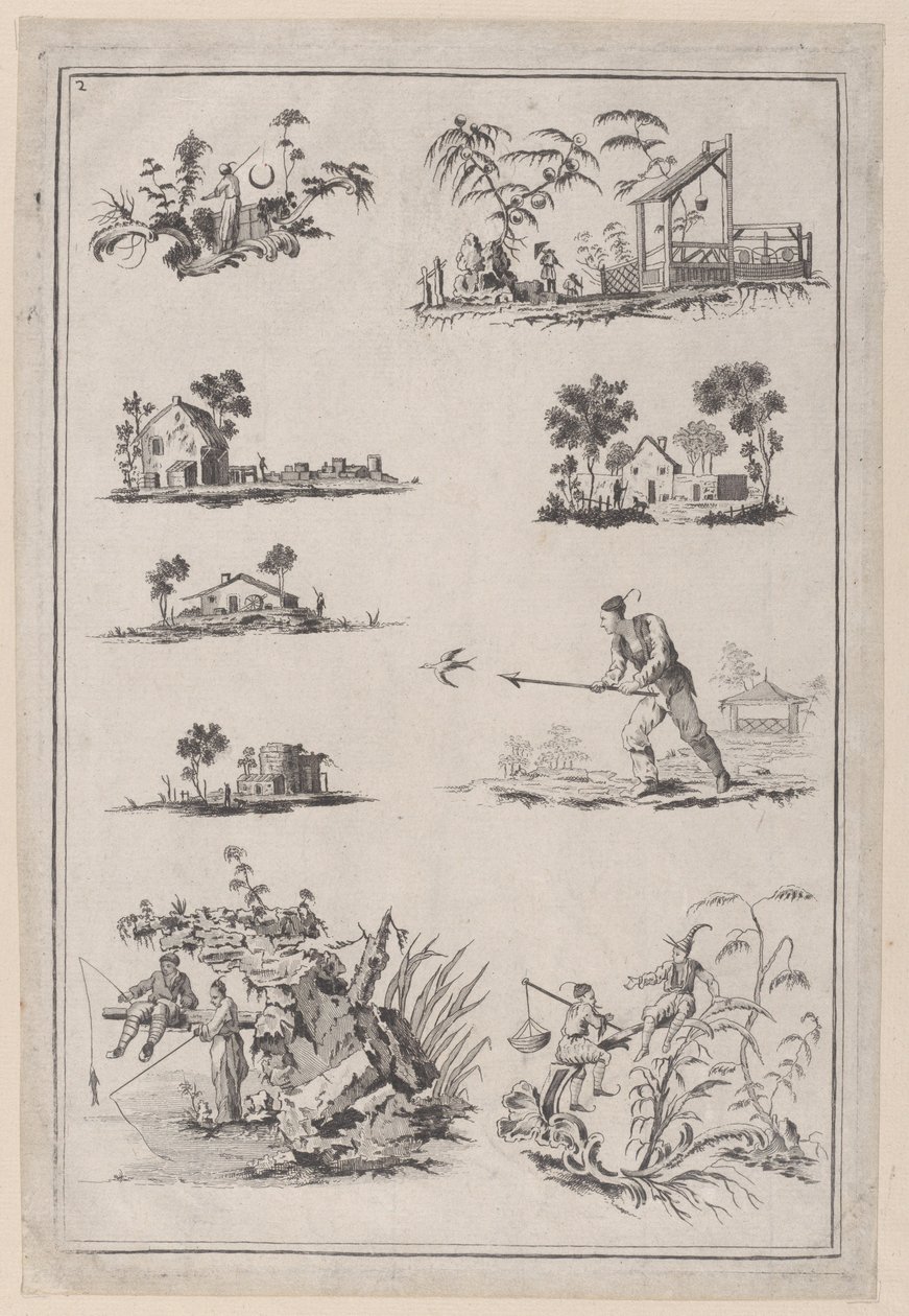 Ornements de chinoiserie, vers 1760-85 - Jean Baptiste Pillement