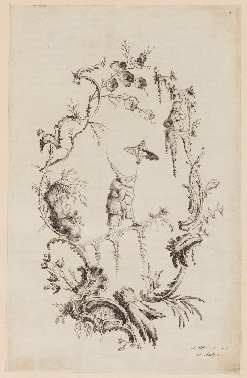 Planche 2, de "A New Book of Chinese Ornaments" - Jean Baptiste Pillement