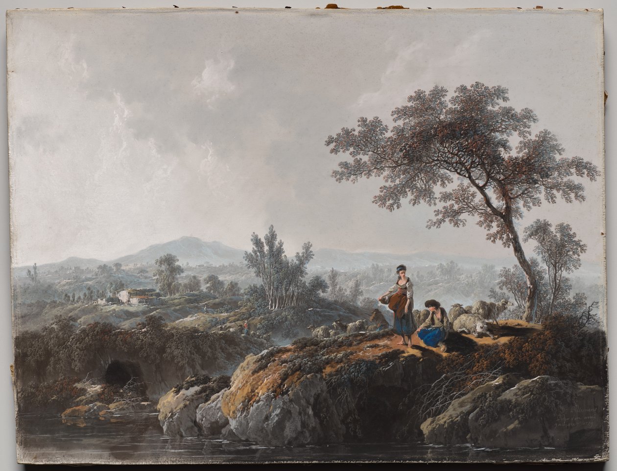 Bergers dans un paysage - Jean Baptiste Pillement