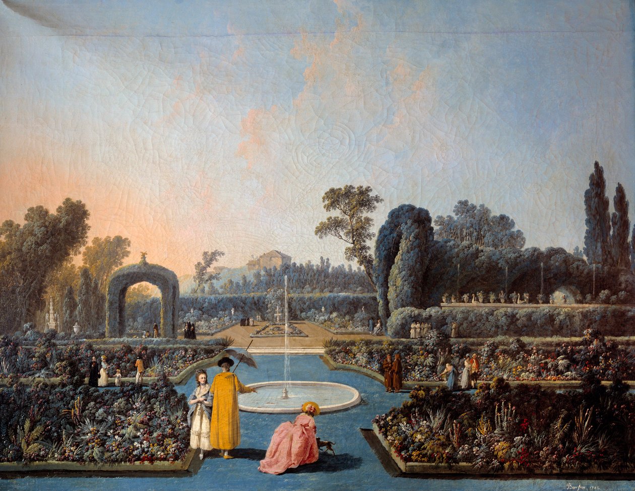 Vue des jardins de Benfica à Lisbonne - Jean Baptiste Pillement