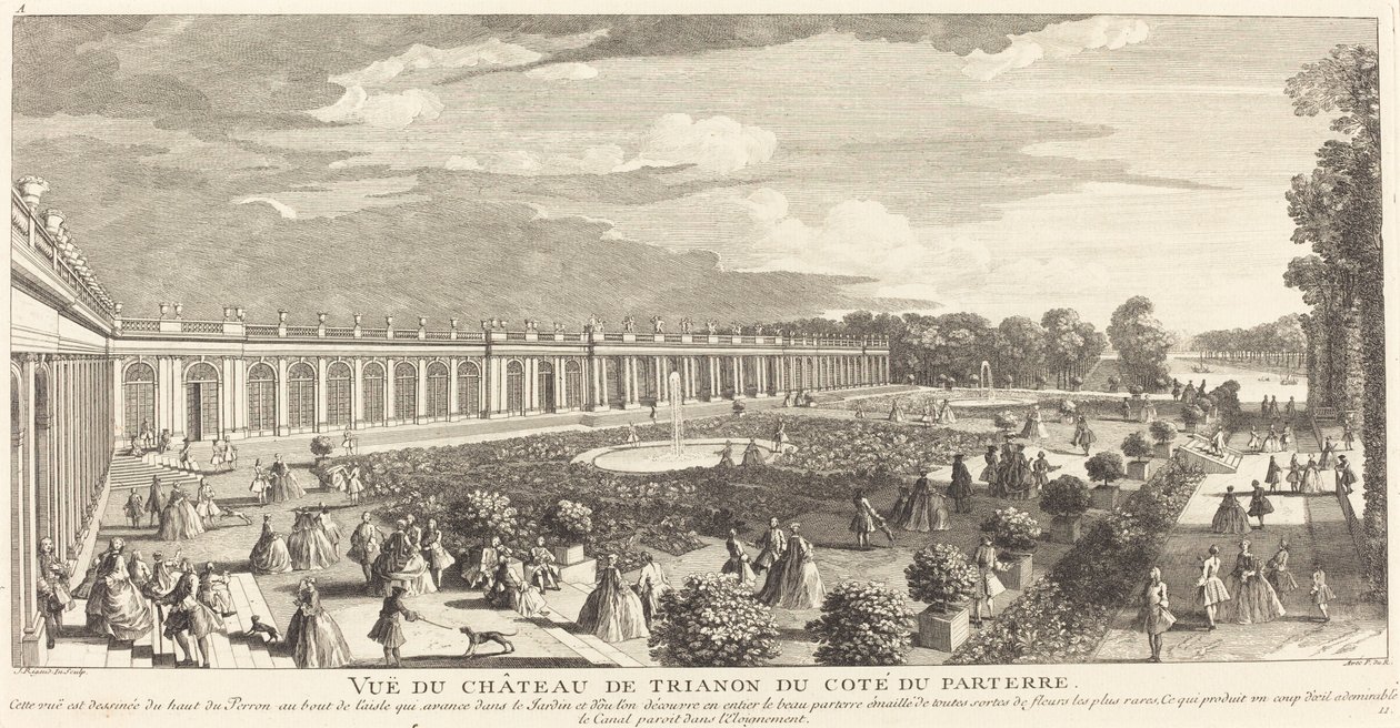 Vue du Château de Trianon du Côté du Parterre - Jean Baptiste Rigaud