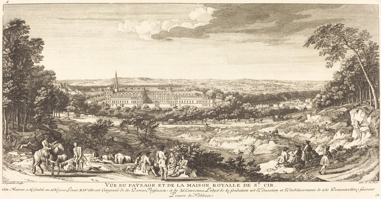Vue du Paysage de la Maison Royale de Saint Cir - Jean Baptiste Rigaud