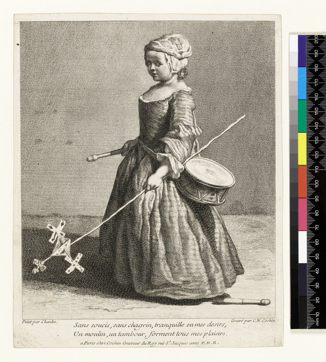 Le Jeune Soldat, gravé par Charles Nicolas Cochin I (1688-1754) 1738 - Jean Baptiste Simeon (after) Chardin