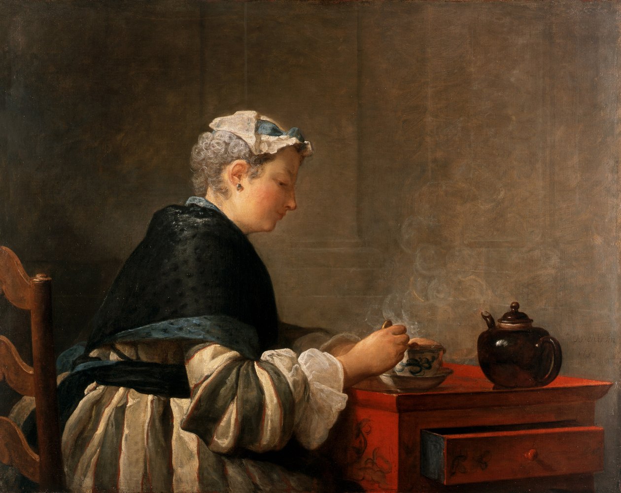 Une dame prenant le thé, 1735 - Jean Baptiste Simeon Chardin
