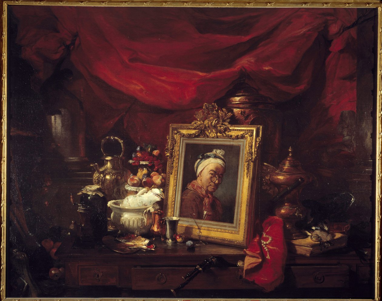 Chardin et ses modèles (Tableau en abyme) - Jean Baptiste Simeon Chardin