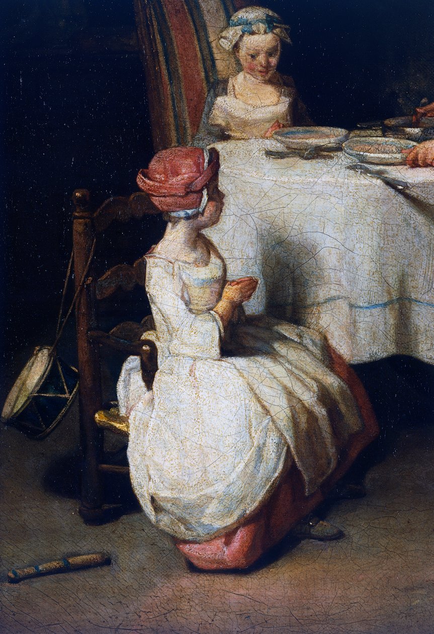 Le Bénédicité, c.1740 (détail) - Jean Baptiste Simeon Chardin
