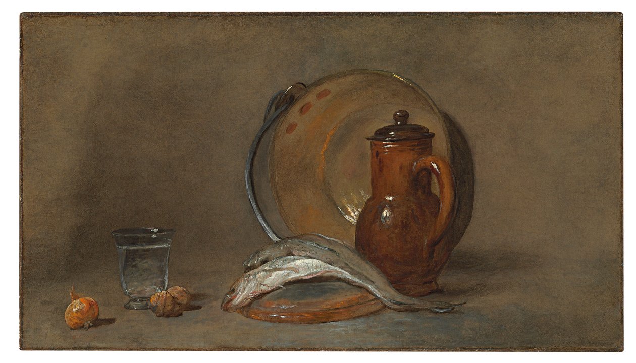 Nature morte avec poisson et pot en cuivre - Jean-Baptiste Simeon Chardin