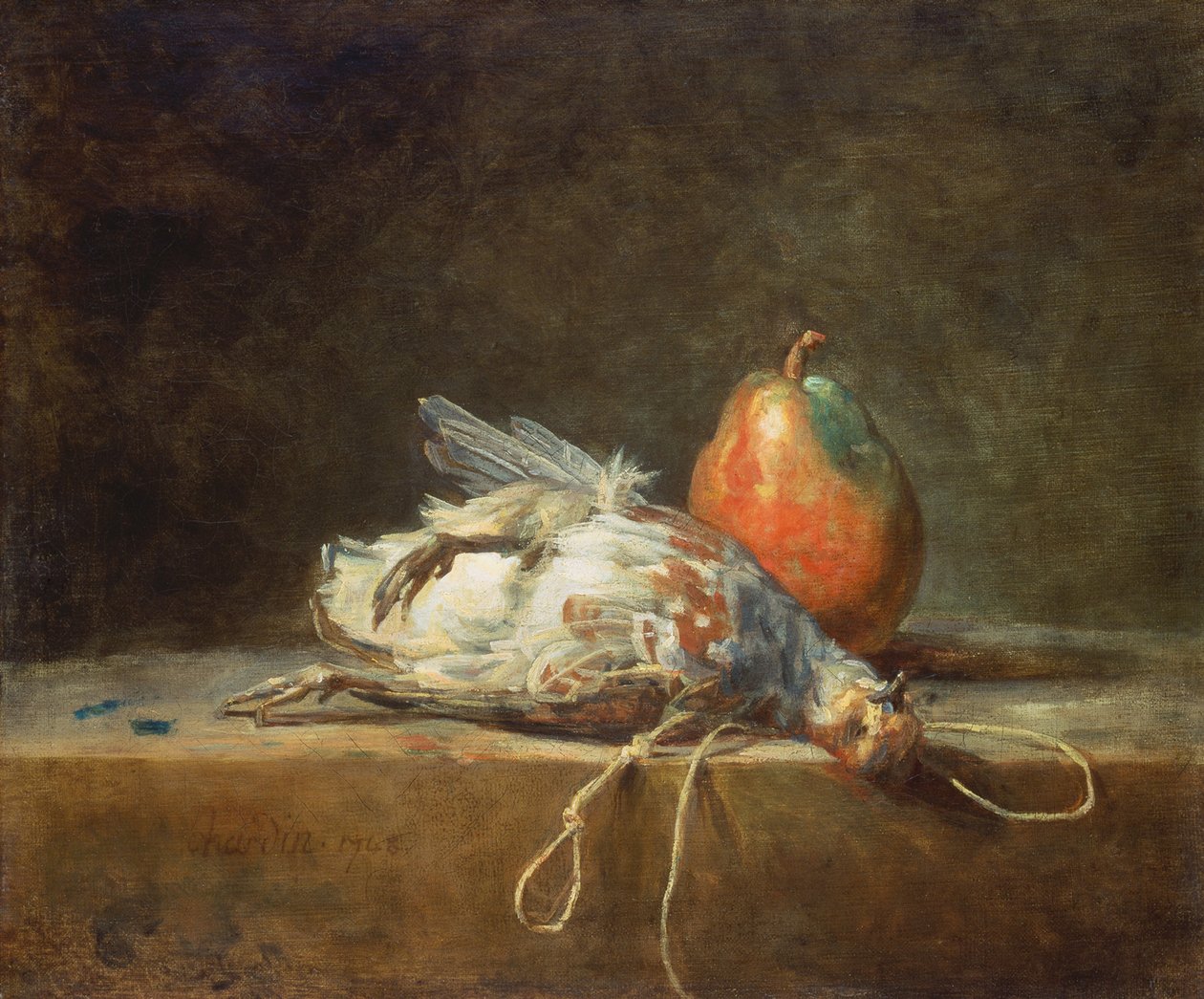 Nature morte avec perdrix et poire, 1748 - Jean Baptiste Simeon Chardin